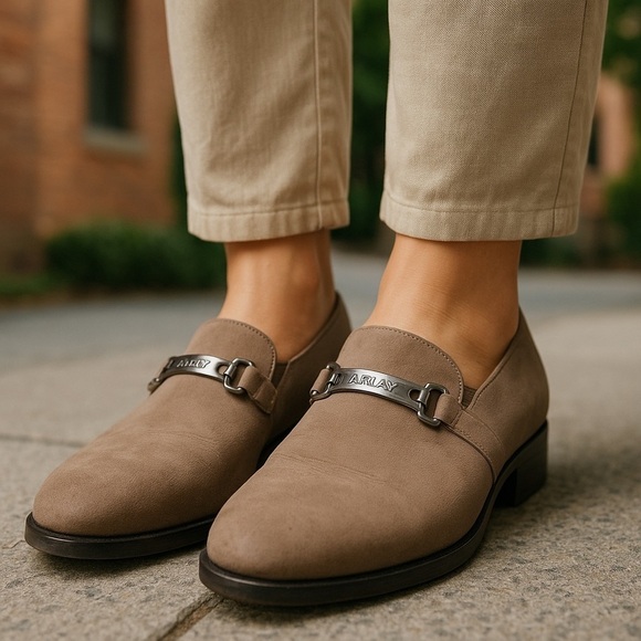 Womens Leather Ariat Mules size 5.5 Tan Slip On 1” Heel Western Cowgirl Comfy - Picture 1 of 5